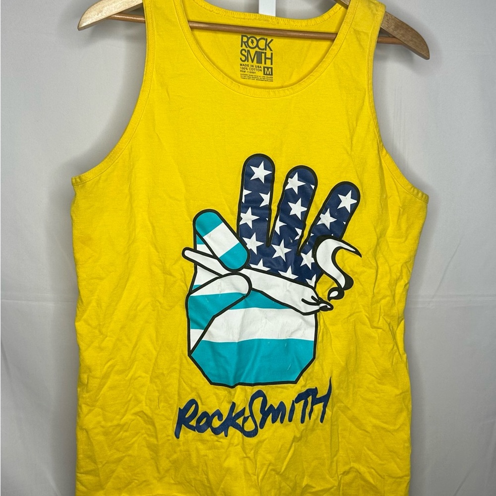 Rocksmith Yellow Graphic Tank Top for Men